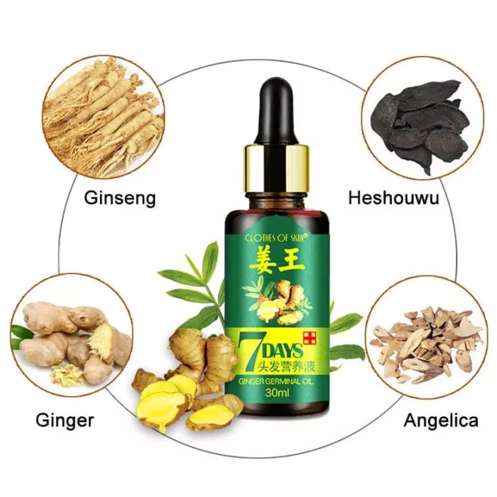 7 Day Ginger Oil – Natural Herbal Hair Growth Serum (30ML buy  1 get 1 fee