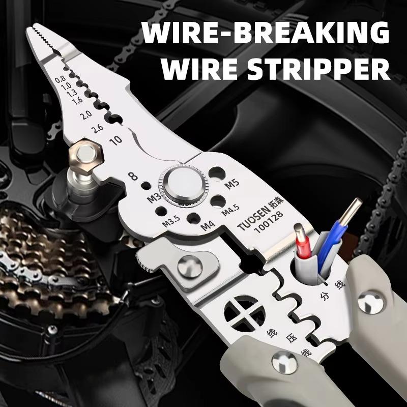 Professional 8-in-1 Multi-Functional Electrician Pliers – Heavy Duty Wire Stripper, Cutter, and Crimping Tool