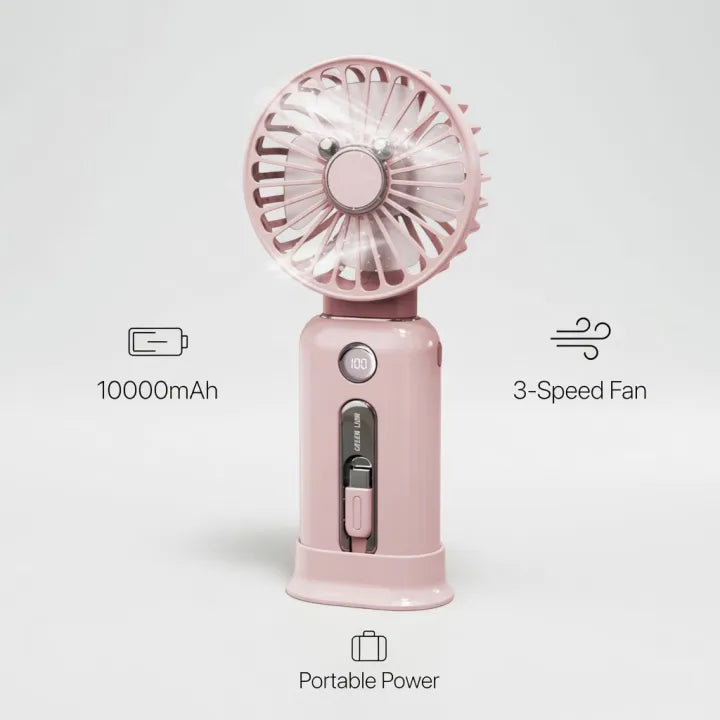 Mini Fan & Portable Power Bank Green Lion WindMate 10000mAh